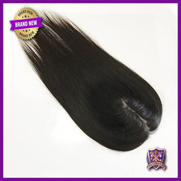 5x5 Virgin Human Hair Topper Clip-in Straight Hairpiece 12x13cm main image 5